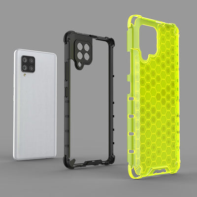 Honeycomb Case armor cover with TPU Bumper for Samsung Galaxy A42 5G green — Hurtel