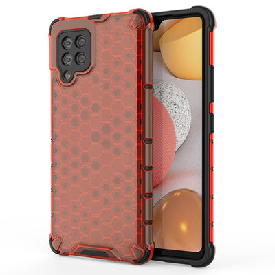 Honeycomb Case armor cover with TPU Bumper for Samsung Galaxy A42 5G red — Hurtel