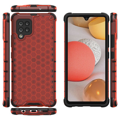 Honeycomb Case armor cover with TPU Bumper for Samsung Galaxy A42 5G red — Hurtel