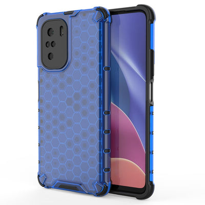 Honeycomb Case armor cover with TPU Bumper for Xiaomi Redmi K40 Pro+ / K40 Pro / K40 / Poco F3 blue — Hurtel