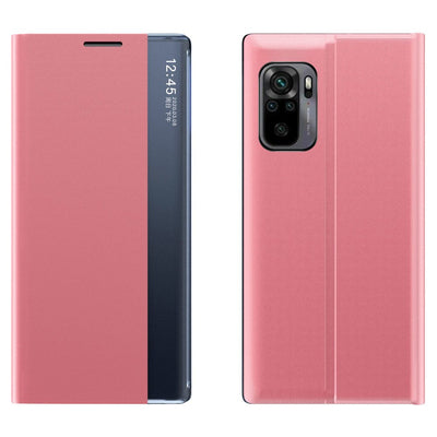 Sleep Case Bookcase Type Case with Smart Window for Xiaomi Redmi K40 Pro+ / K40 Pro / K40 / Poco F3 pink — Hurtel