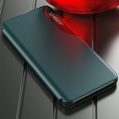 Eco Leather View Case Elegant Flip Cover Case with Stand Function Xiaomi Redmi K40 Pro + / K40 Pro / K40 / Poco F3 Orange — H