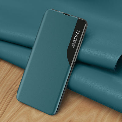 Eco Leather View Case Elegant Flip Cover Case with Stand Function Xiaomi Redmi K40 Pro + / K40 Pro / K40 / Poco F3 Orange — H