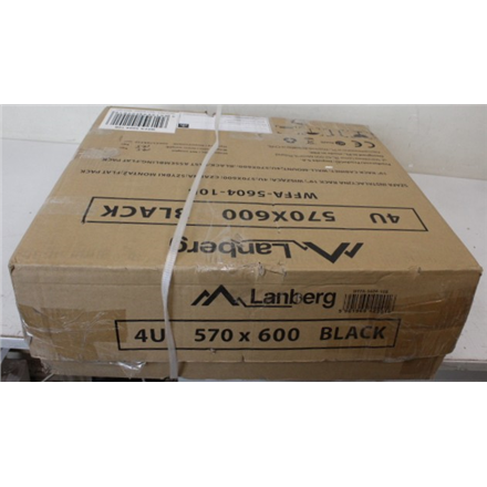 SALE OUT. Lanberg Rack cabinet 19" wall-mounted 4U 600 fast assembly (flat pack), black | SALE OUT. Lanberg Rack cabinet
