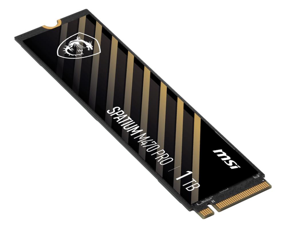 SSD MSI SPATIUM M470 PRO 1TB M.2 PCIe Gen4 NVMe 3D NAND Write speed 4500 MBytes/sec Read speed 6000 MBytes/sec 2.15mm TBW 320 TB MTBF 150000 hours S78-440L0J0-P83