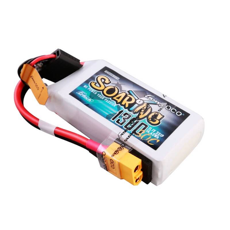 Gens ace G-Tech Soaring 1300mAh 11.1V 30C 3S1P Lipo Battery - Image 1