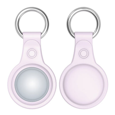 Dux Ducis 4pcs set Silicone flexible cover keychain loop case for Apple AirTag (Black / Green / Pink / Blue)