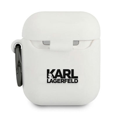 Karl Lagerfeld Silicone Choupette Case for AirPods 1/2 Cover - White