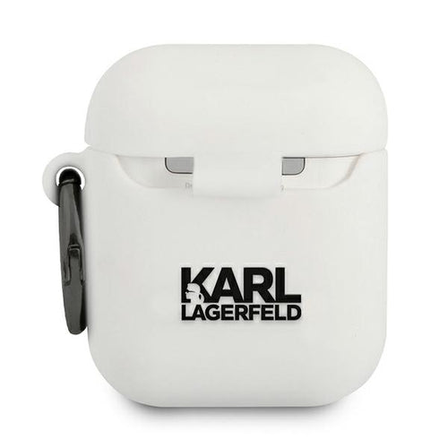Karl Lagerfeld Silicone Choupette Case for AirPods 1/2 Cover - White