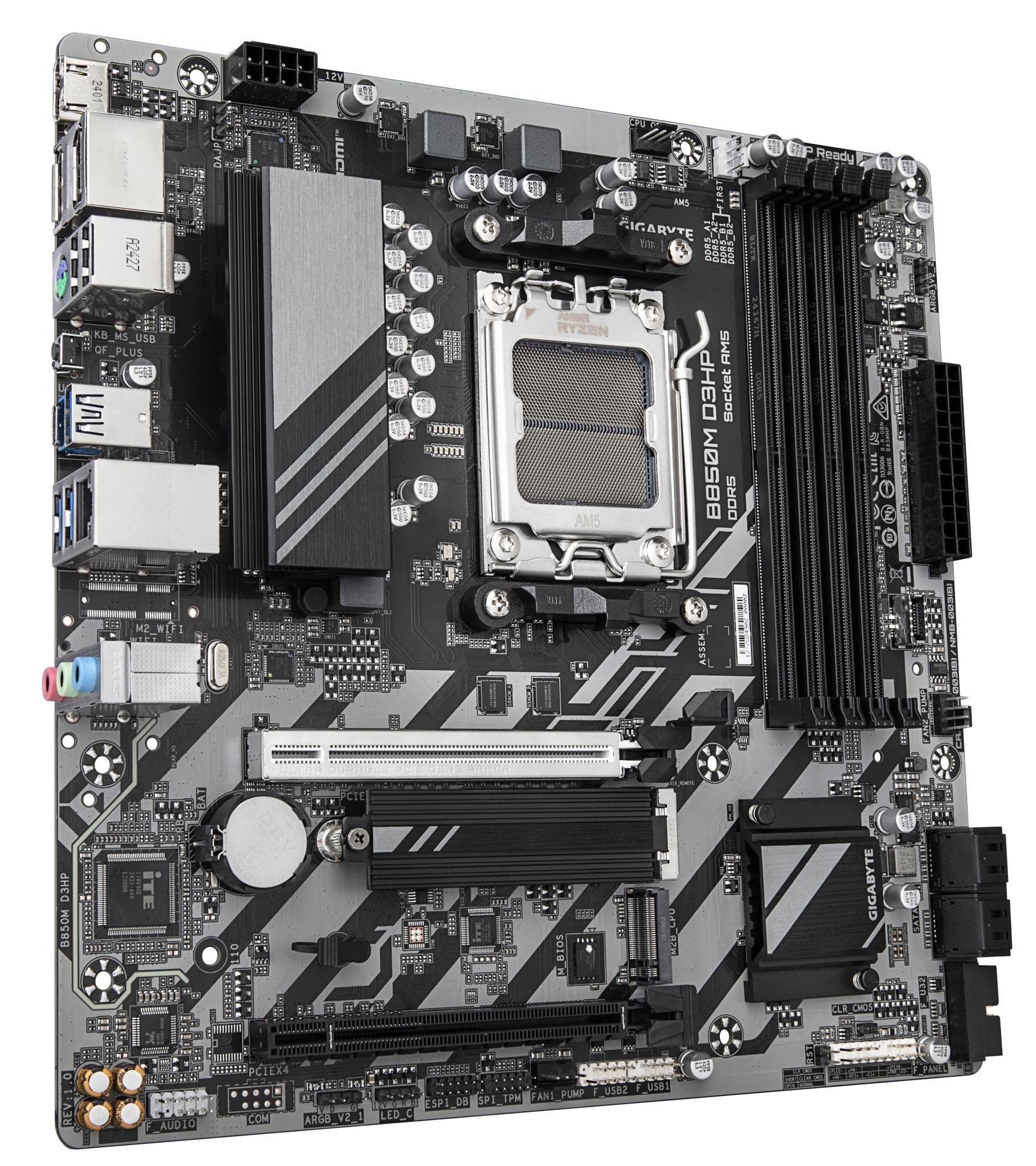 Mainboard GIGABYTE AMD B850 Socket AM5 micro ATX RAM DDR5-SDRAM 4xSlots 2xNumber of M.2 (M) slots B850MD3HP1.2