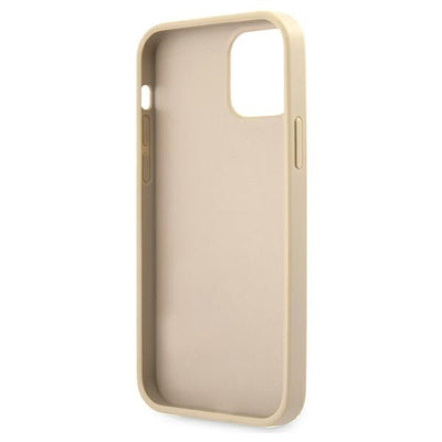 Guess GUHCP12LRSAVSLG iPhone 12 Pro Max 6.7" gold/gold hardcase Saffiano Vintage Script