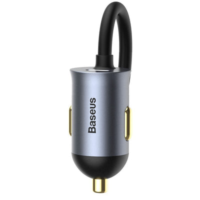 Baseus Share Together car charger 2x USB / 2x USB Type C 120W PPS Quick Charge Power Delivery gray (CCBT-A0G)