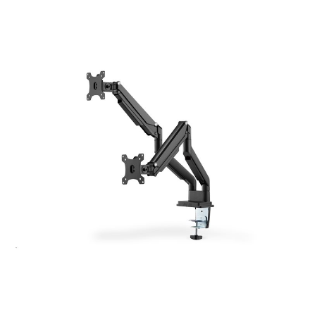 Digitus | Desk Mount | Universal Dual Monitor Mount with Gas Spring and Clamp Mount | Swivel, height adjustment, rotate 