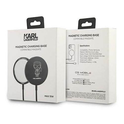 Karl Lagerfeld 15W Wireless Charger with MagSafe - Black