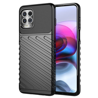 Thunder Case Flexible Tough Rugged Cover TPU Case for Motorola Moto G100 / Edge S black — Hurtel