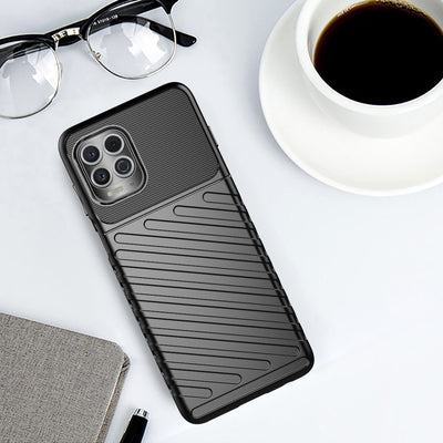 Thunder Case Flexible Tough Rugged Cover TPU Case for Motorola Moto G100 / Edge S black — Hurtel
