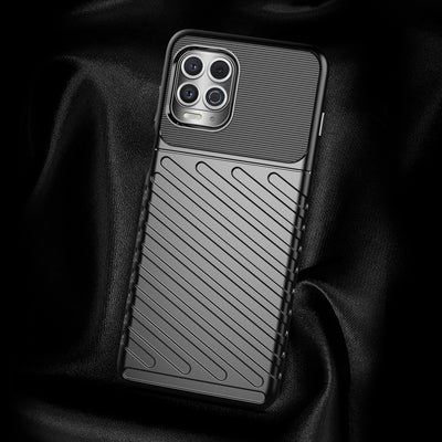 Thunder Case Flexible Tough Rugged Cover TPU Case for Motorola Moto G100 / Edge S black — Hurtel
