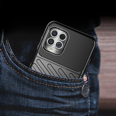 Thunder Case Flexible Tough Rugged Cover TPU Case for Motorola Moto G100 / Edge S black — Hurtel
