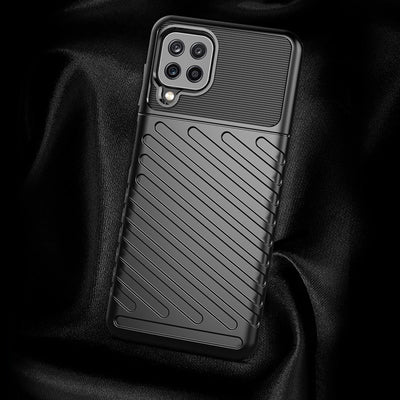 Thunder Case Flexible Tough Rugged Cover TPU Case for Samsung Galaxy A22 4G blue — Hurtel