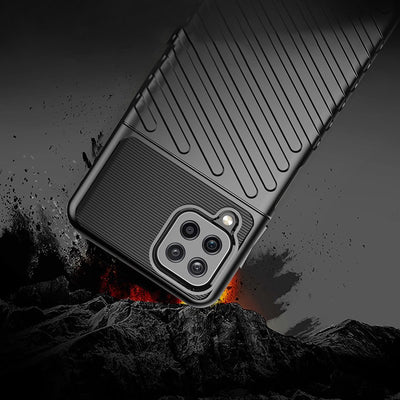 Thunder Case Flexible Tough Rugged Cover TPU Case for Samsung Galaxy A22 4G blue — Hurtel