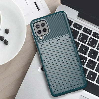 Thunder Case Flexible Tough Rugged Cover TPU Case for Samsung Galaxy A22 4G blue — Hurtel