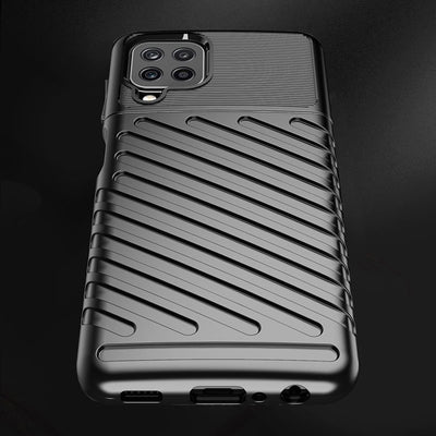 Thunder Case Flexible Tough Rugged Cover TPU Case for Samsung Galaxy A22 4G blue — Hurtel