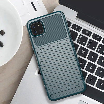 Thunder Case Flexible Tough Rugged Cover TPU Case for Samsung Galaxy A22 5G blue — Hurtel