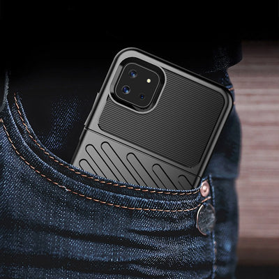 Thunder Case Flexible Tough Rugged Cover TPU Case for Samsung Galaxy A22 5G blue — Hurtel