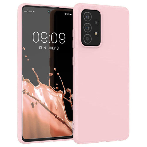 Silicone Case Soft Flexible Rubber Cover for Samsung Galaxy A22 4G pink — Hurtel