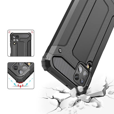 Hybrid Armor Case Tough Rugged Cover for Samsung Galaxy A22 4G blue — Hurtel
