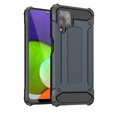 Hybrid Armor Case Tough Rugged Cover for Samsung Galaxy A22 4G blue — Hurtel