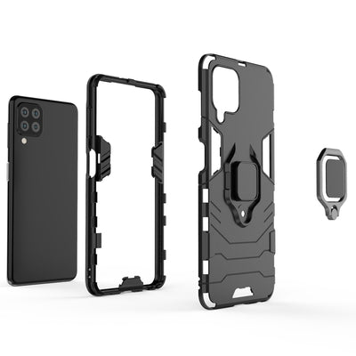 Ring Armor Case Kickstand Tough Rugged Cover for Samsung Galaxy A22 4G blue — Hurtel