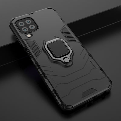 Ring Armor Case Kickstand Tough Rugged Cover for Samsung Galaxy A22 4G blue — Hurtel