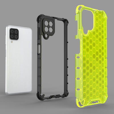 Honeycomb Case armor cover with TPU Bumper for Samsung Galaxy A22 4G transparent — Hurtel