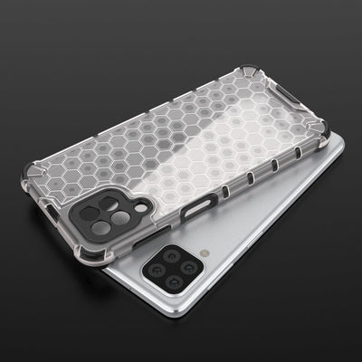 Honeycomb Case armor cover with TPU Bumper for Samsung Galaxy A22 4G transparent — Hurtel