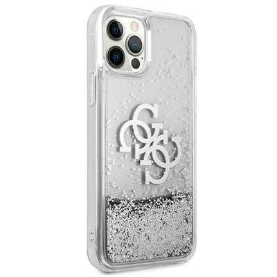 Guess GUHCP12LLG4GSI iPhone 12 Pro Max 6.7" silver/silver hardcase 4G Big Liquid Glitter