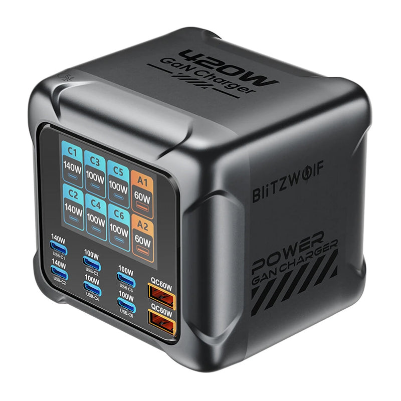 Blitzwolf BW-S33 420W Charger, 8 Ports - Image 1