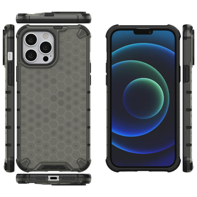Honeycomb Case armor cover with TPU Bumper for iPhone 13 Pro Max black — Hurtel