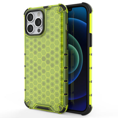 Honeycomb Case armor cover with TPU Bumper for iPhone 13 Pro Max green — Hurtel