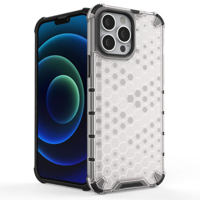 Honeycomb Case armor cover with TPU Bumper for iPhone 13 Pro Max transparent — Hurtel