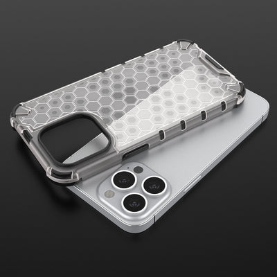 Honeycomb Case armor cover with TPU Bumper for iPhone 13 Pro transparent — Hurtel
