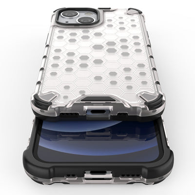 Honeycomb Case armor cover with TPU Bumper for iPhone 13 mini black — Hurtel