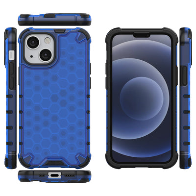Honeycomb Case armor cover with TPU Bumper for iPhone 13 mini blue — Hurtel