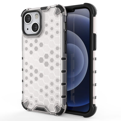 Honeycomb Case armor cover with TPU Bumper for iPhone 13 mini transparent — Hurtel