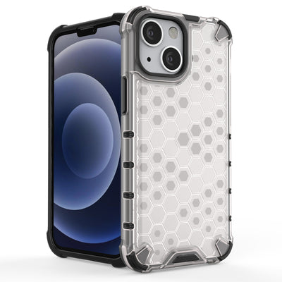 Honeycomb Case armor cover with TPU Bumper for iPhone 13 mini transparent — Hurtel