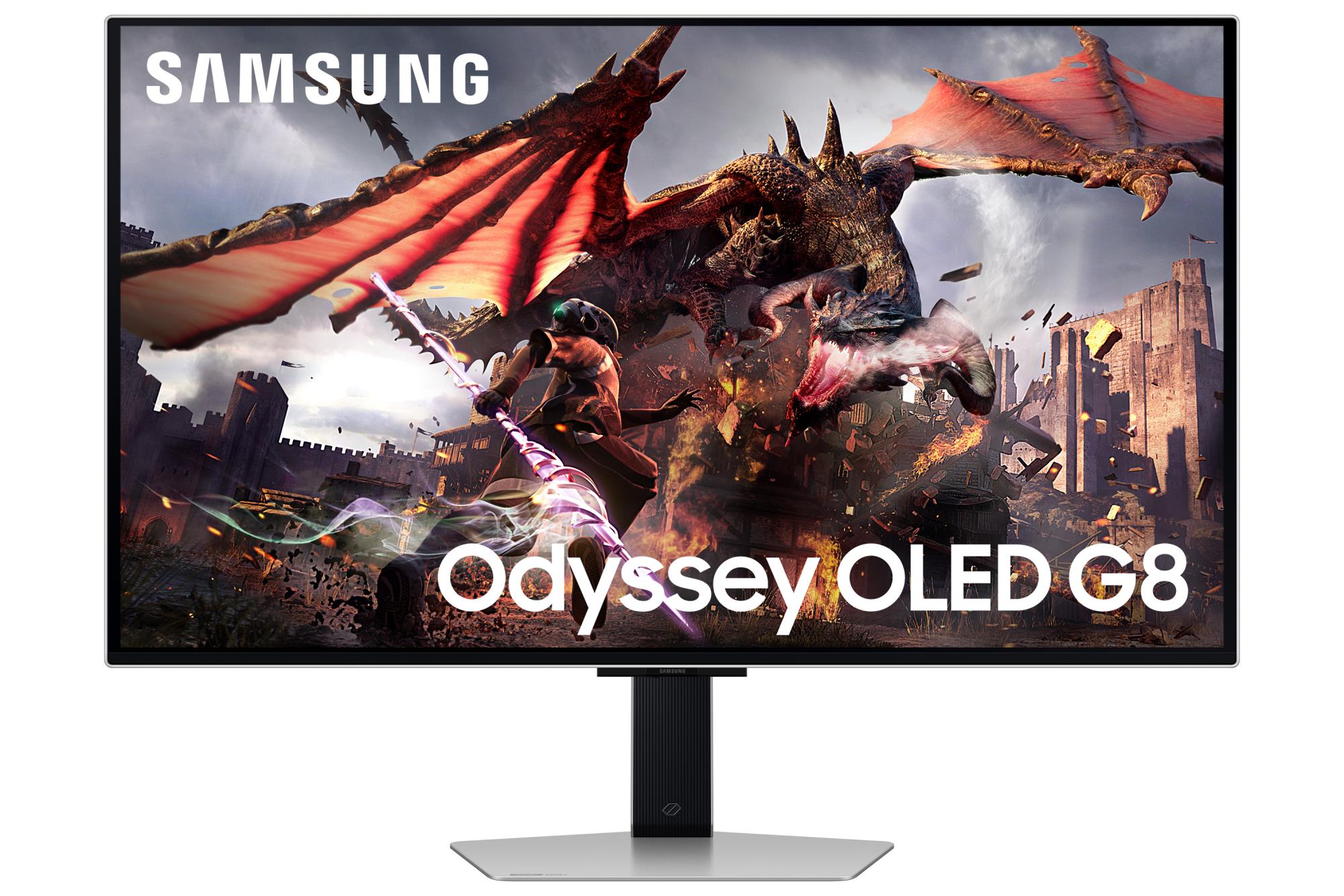Monitor SAMSUNG 32" Gaming/Smart/4K Panel OLED 3840x2160 16:9 0.03 ms Speakers Swivel Pivot Height adjustable Tilt Colour Silver LS32DG802SUXDU