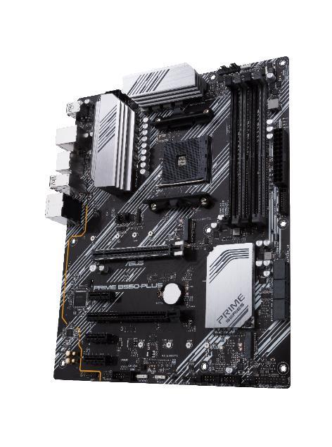 Mainboard ASUS AMD B550 SAM4 ATX 3xPCI-Express 3.0 1x 1xPCI-Express 3.0 16x 2xM.2 1xPCI-Express 4.0 16x Memory DDR4 Memory slots 4 1xHDMI 1xDisplayPort 2xUSB 2.0 1xUSB type C 5xUSB 3.2 1xOptical S/PDIF 1xRJ45 5xAudio port PRIMEB550-PLUS
