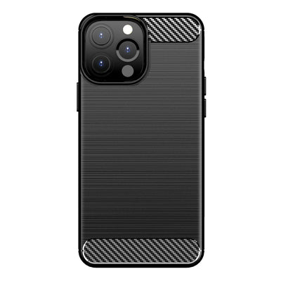 Carbon Case Flexible Cover TPU Case for iPhone 13 Pro black — Hurtel