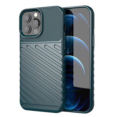 Thunder Case Flexible Tough Rugged Cover TPU Case for iPhone 13 Pro Max green — Hurtel