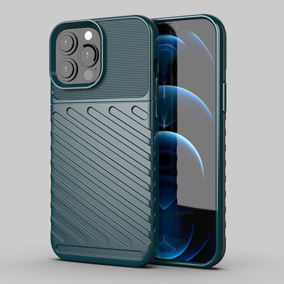 Thunder Case Flexible Tough Rugged Cover TPU Case for iPhone 13 Pro Max green — Hurtel